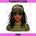 Unbothered Black Girl With Locs Art PNG, Melanin Queen PNG