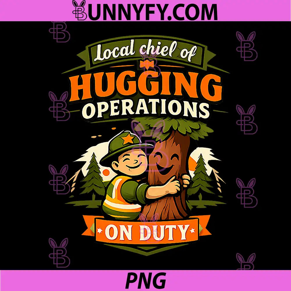 Local Chief of Hugging Operations PNG, Badge Graphic PNG