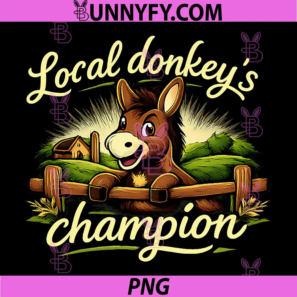 Local Donkey's Champion PNG, Rural Pride Badge PNG