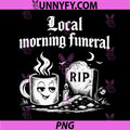 Local Morning Funeral PNG, blackletter Coffee and Tombstone PNG