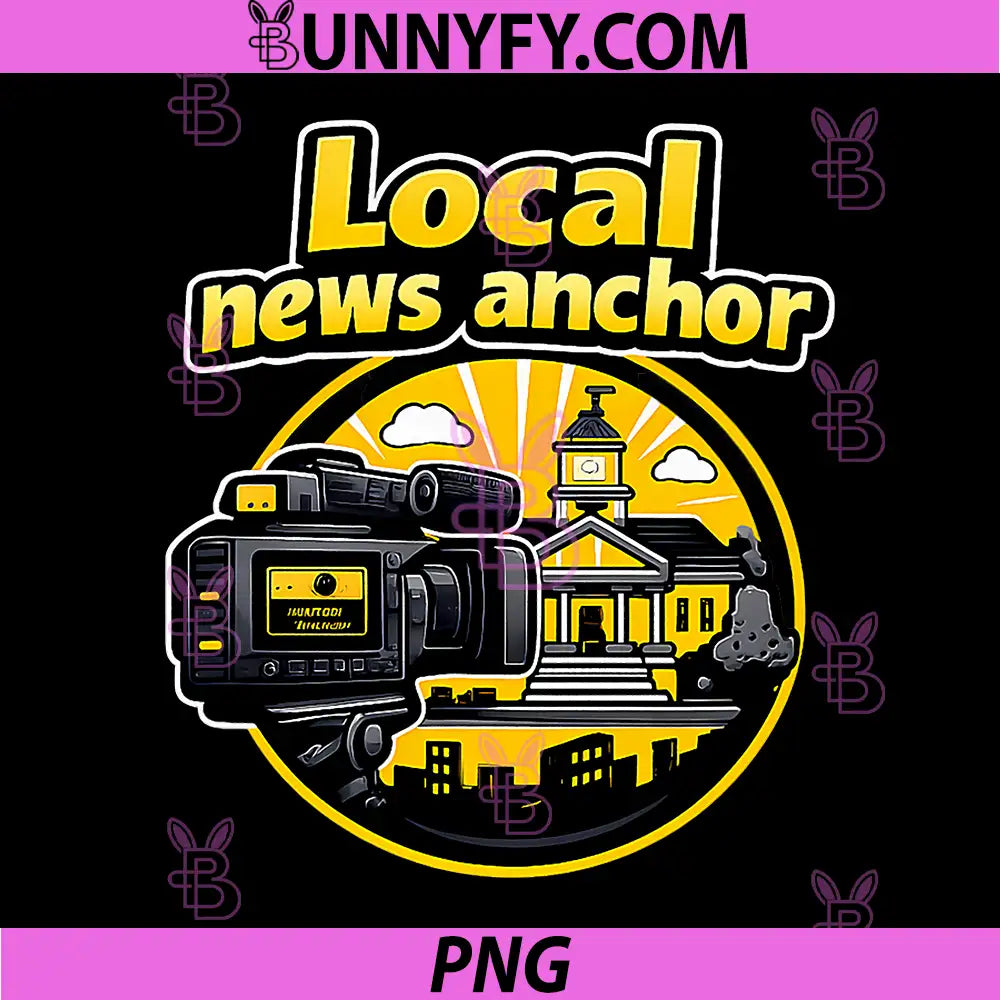 Local News Anchor PNG, Badge Cartoon Camera Town Hall PNG