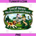 Local News Dog Plays Fetch with Mayor PNG, Local Pride Badge PNG