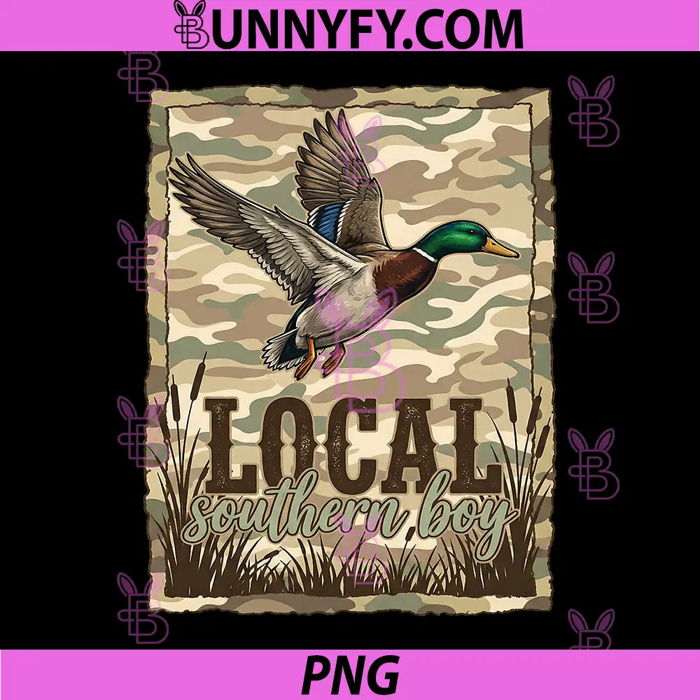 Local Southern Boy Mallard PNG, Duck Hunting Camo Outdoor PNG