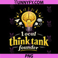 Local Think Tank Founder PNG, Light Bulb Badge Graphic PNG