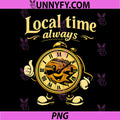 Local Time Always PNG, Vintage Clock Local Pride Badge PNG
