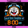 Local Time Laughter At 8 AM PNG, Digital Clock Badge PNG