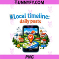 Local Timeline Daily Posts PNG, Pride Badge Graphic PNG