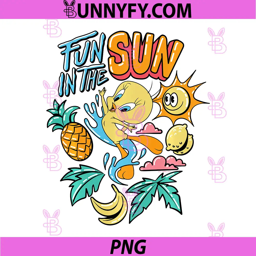 Looney Tunes Tweety PNG, Fun in the Sun PNG