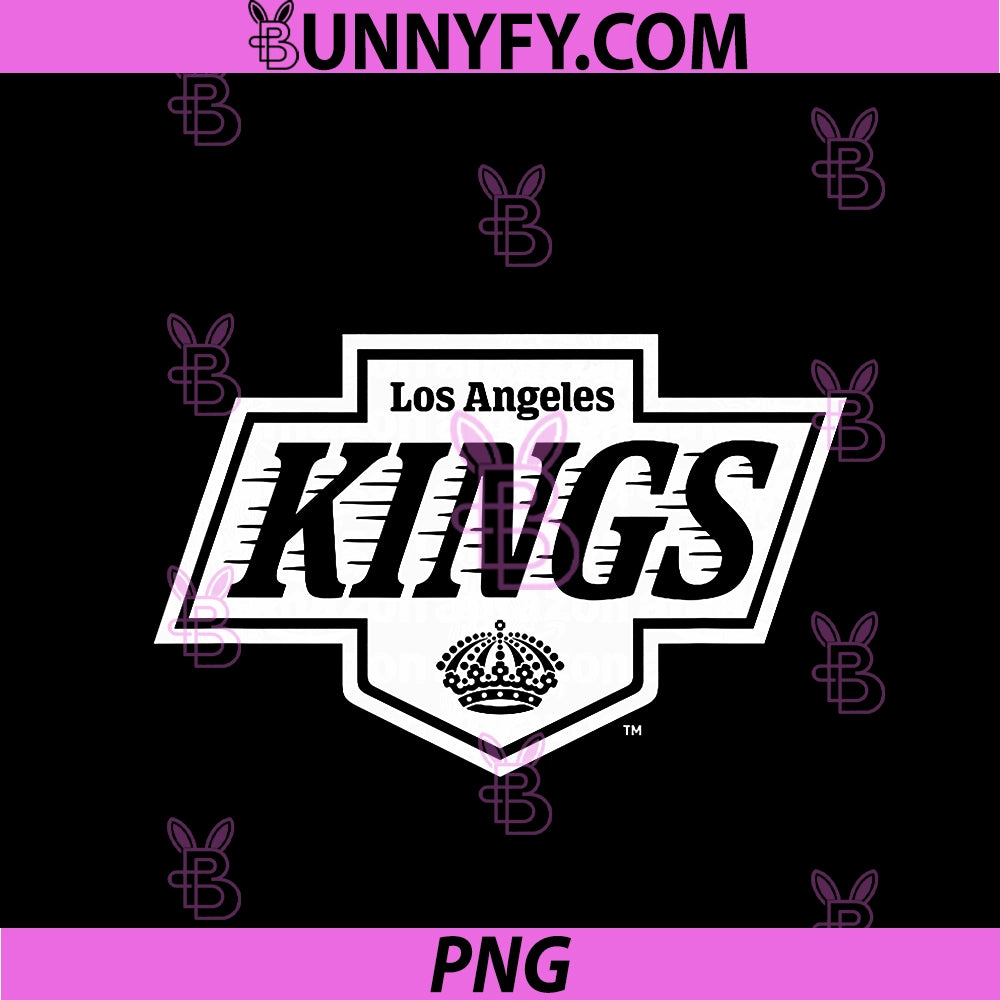 Los Angeles Kings Two Tone Black NHL PNG, Officially Licensed PNG