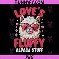 Love’s Fluffy Alpaca Stuff Cute PNG, Funny Comfort Colors PNG