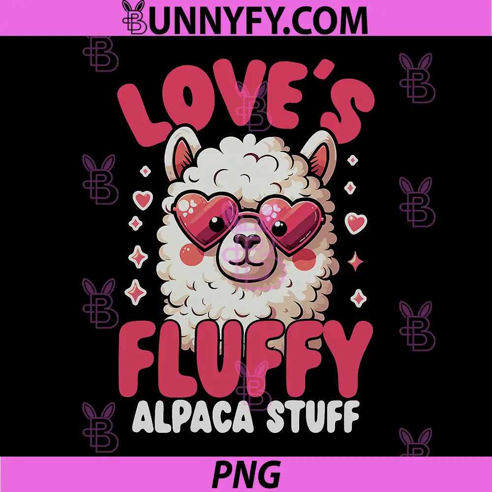 Love’s Fluffy Alpaca Stuff Cute PNG, Funny Comfort Colors PNG