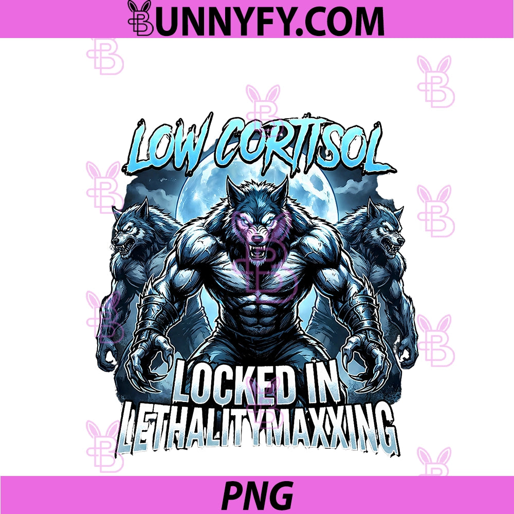 Low Cortisol Locked In Lethalitymaxxing PNG, Muscular Werewolf PNG