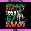 Ltd Edition March 1959 PNG, Leprechaun 67 Years of Being Awesome PNG