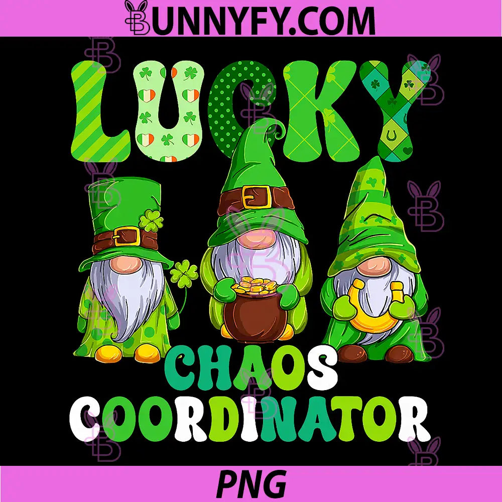 Lucky Chaos Coordinator PNG, Shamrock Leopard Gnomes Irish PNG