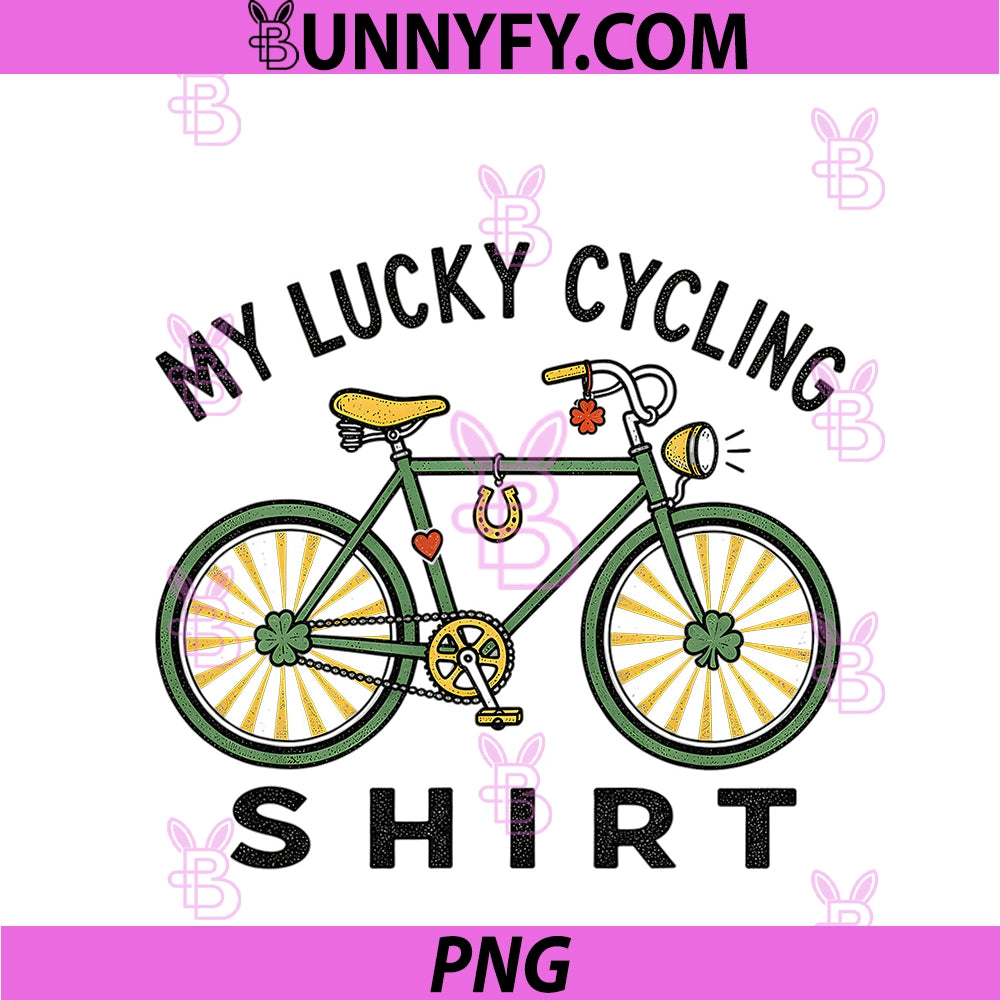 Lucky Cycling PNG, Bicycle Shamrock St Patricks Day PNG