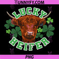 Lucky Heifer PNG, Cow With Shamrock St Patrick Day PNG