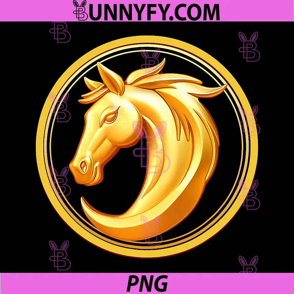 Golden Horse Lucky Coin Symbol PNG, Year Of The Horse 2026 PNG