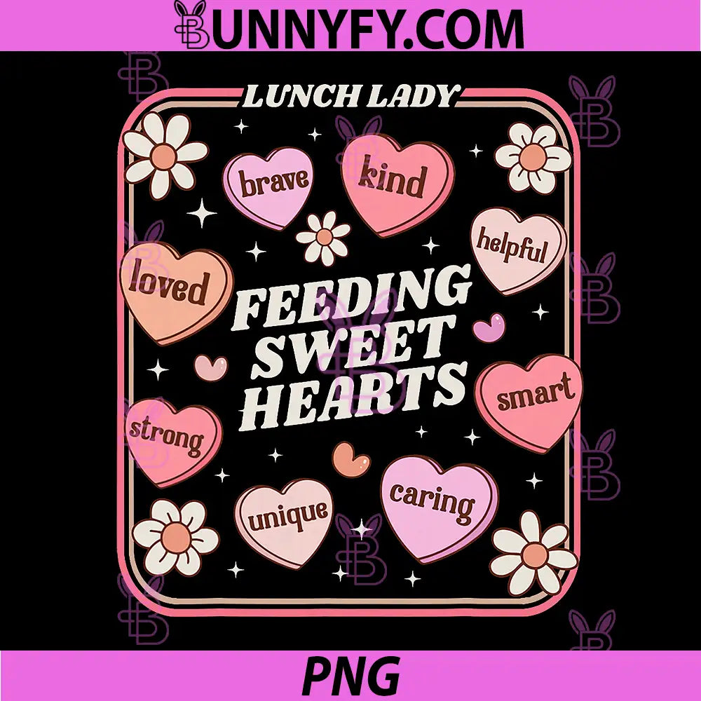 Lunch Lady Valentines Day Retro PNG, Cute Cafeteria Sweethearts PNG