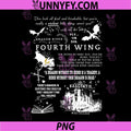 Fourth Wing Dragon Rider Quotes PNG, Basgiath War College Fantasy Text PNG