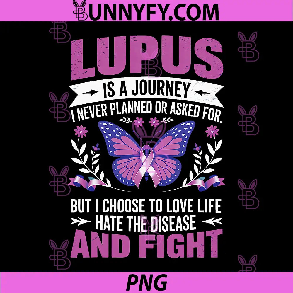 Lupus Awareness Butterfly Wear PNG, Purple SLE Autoimmune Disease PNG