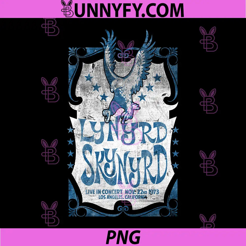 Lynyrd Skynyrd PNG, Eagle Descending Live N LA Free Bird Rock 70s PNG