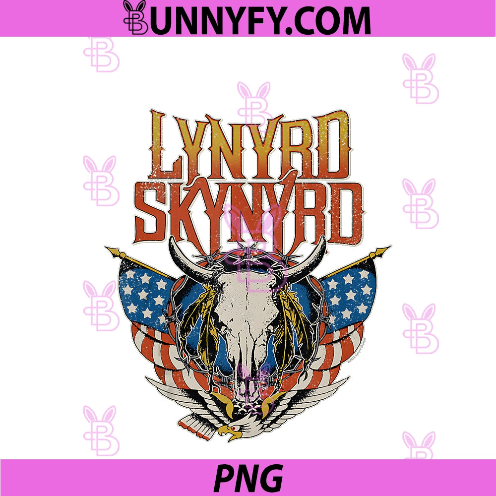 Lynyrd Skynyrd PNG, Americana Steer Skull PNG