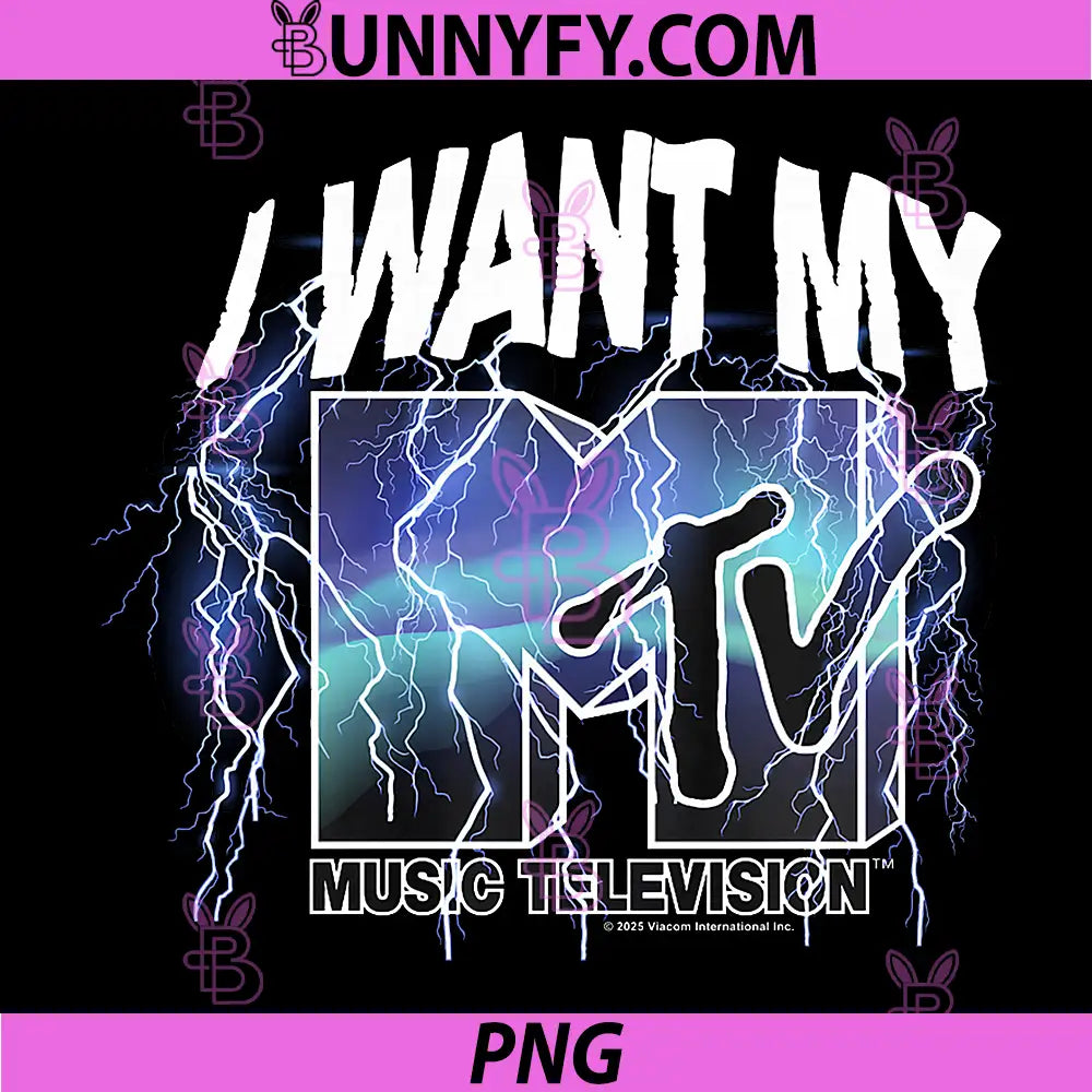 MTV I Want My PNG, MTV Blue Lightning Bolt PNG