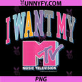 MTV I Want My PNG, MTV Colorful Varsity Letter Logo PNG