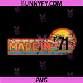 Made in 1971 PNG, Awesome Since 1971 Birthday Vintage PNG