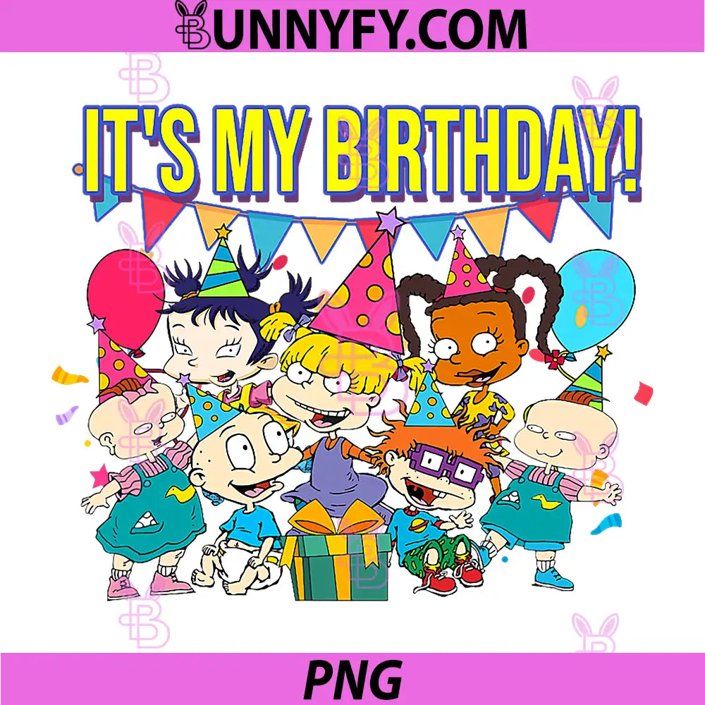 Mademark x Rugrats PNG, It's My Birthday PNG, Celebrate with the Rugrats Gang PNG