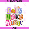Magazine Collage PNG, Let's Make Music Long Sleeve PNG