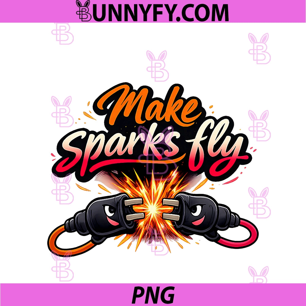 Make Sparks Fly PNG, Electrician Humor Plug Graphic PNG