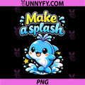 Make a Splash PNG, Kawaii Dolphin Chibi Water Spray Art PNG