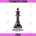 Making Moves Quietly PNG, Silent Strategy Chess King Design PNG