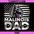 Malinois Dad PNG, Belgian Malinois USA Flag Vintage PNG