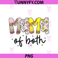 Mama Of Both PNG, Baseball Softball Mom Women Mother's Day PNG