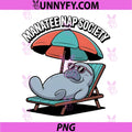 Manatee Nap Society PNG, Cute Sea Cow Funny Summer PNG
