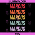 Marcus Name Vintage Retro PNG, Colorful Marcus Name Design PNG
