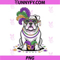 Mardi Gras Bulldog PNG, Fun Party Vibes for Dog Lovers PNG