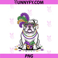 Mardi Gras Bulldog PNG, Fun Party Vibes For Dog Lovers PNG