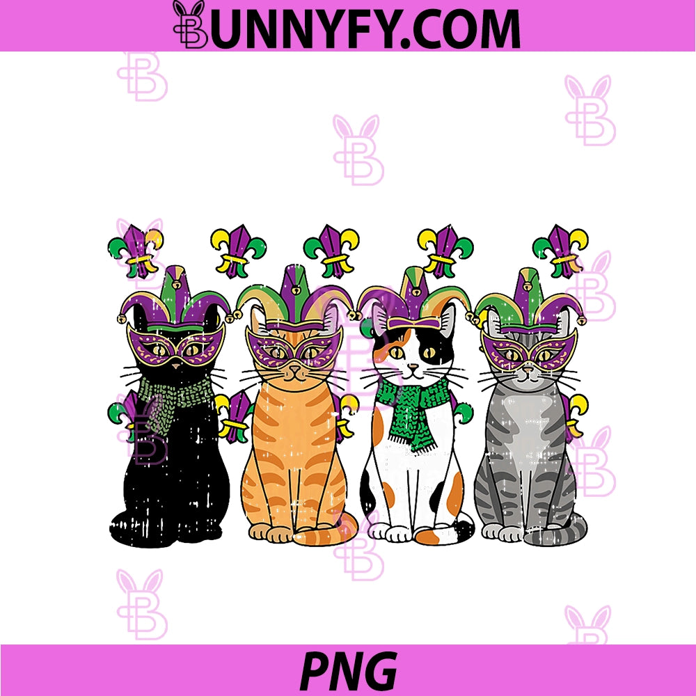 Mardi Gras Cats Fat Tuesday PNG, Carnival Kitten PNG