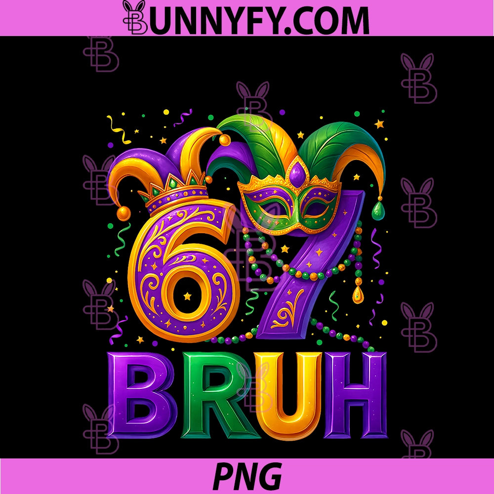 Mardi Gras PNG, Funny 6 7 Six Seven Meme 67 Kids Mardi Gras 6 7 PNG