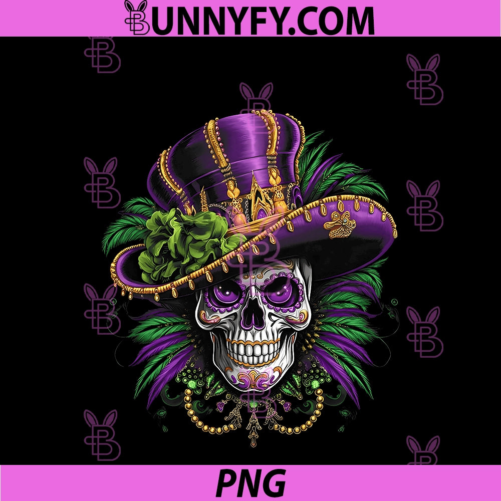 Mardi Gras PNG, Sugar Skull Carnival New Orleans Trip PNG