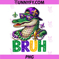 Mardigator Alligator PNG, Bruh Mardi Gras PNG