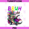 Mardigator Alligator Bruh PNG, Mardi Gras PNG