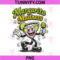Margarita Madness Retro PNG, Cartoon Funny Tequila Drinking PNG