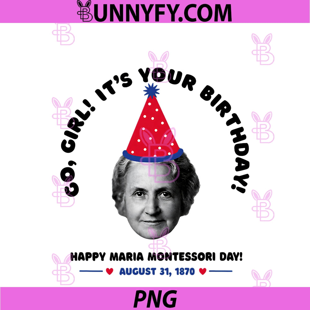 Maria Montessori Birthday PNG, August 31 Montessori Teacher PNG