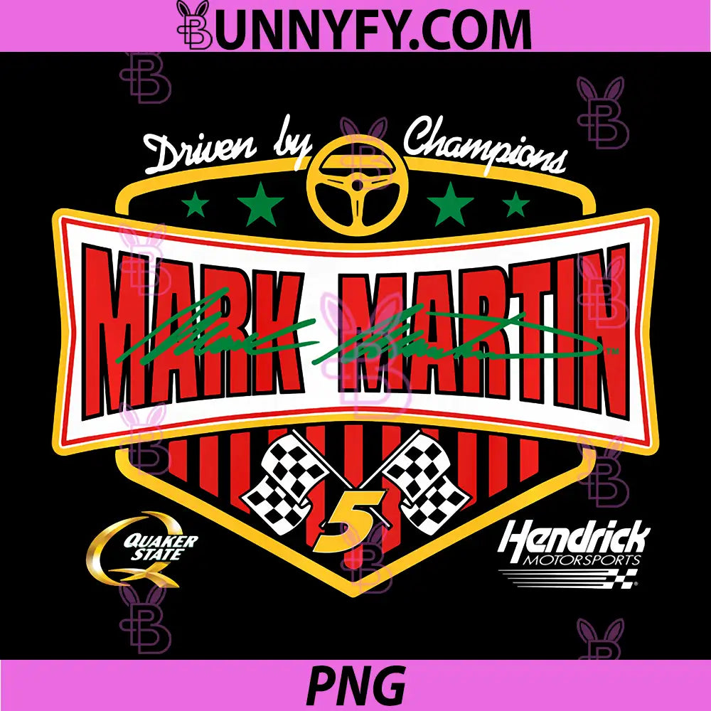 Mark Martin Hendrick Motorsports PNG, Black Performance PNG