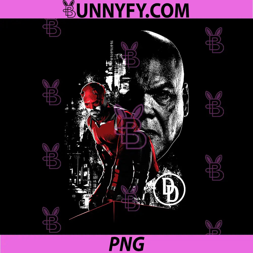 Marvel Daredevil PNG, Born Again Disney Daredevil and Kingpin PNG