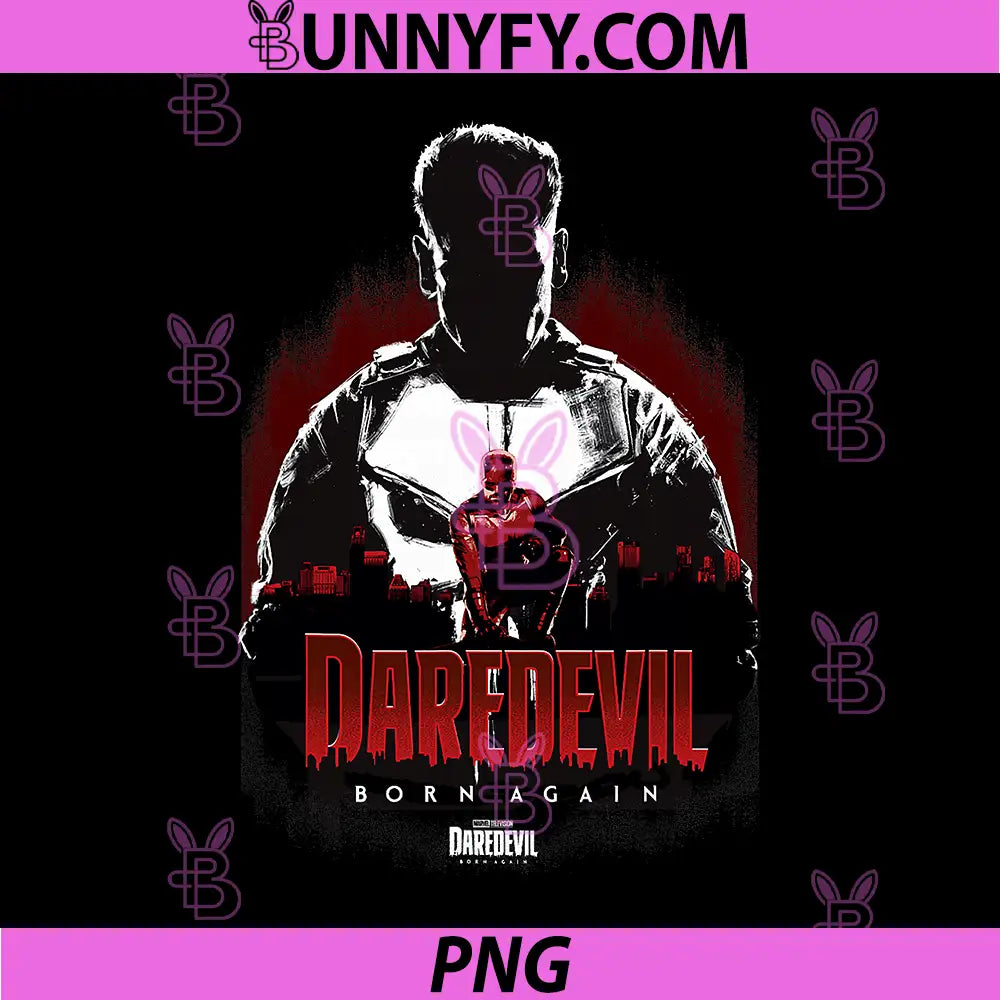 Marvel Daredevil Born Again PNG, Punisher Lurking Over The City PNG